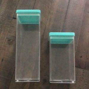 Plastic Seal Containers, Set of Two